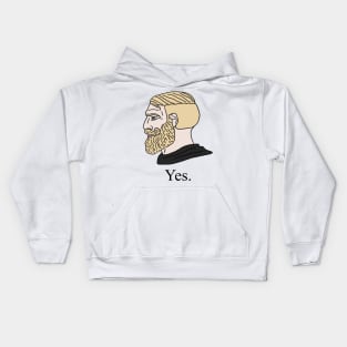 Nordic Chad Gamer Yes Dank Meme Kids Hoodie